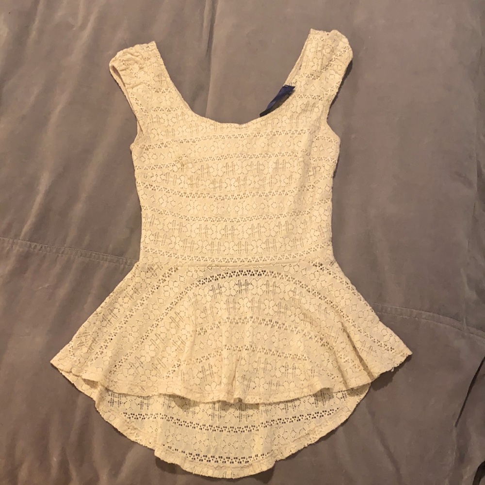 Crochet peplum top- gently used